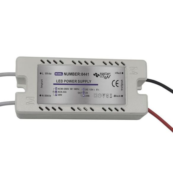 24W beltéri tápegység, 2A, 12V
