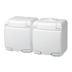 Aquastar Dugalj 2x(2P+F) 16A/250V vízm fk IP44