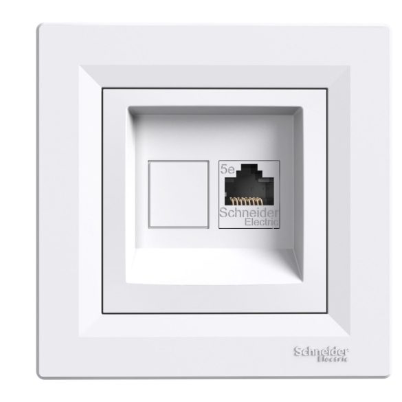 Asfora Adatátviteli alj 1xRJ45 CAT5e UTP rug bek fehér kerettel